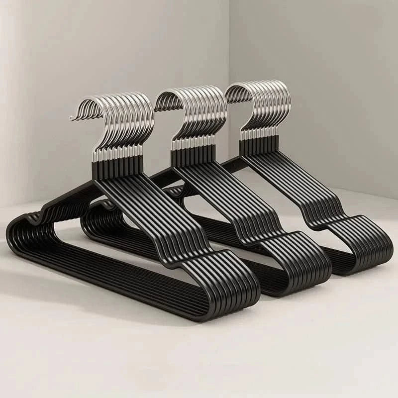 10PCS Heavy Duty Non-Slip Metal Coat Hangers with Round NotchesHangersMERRIA