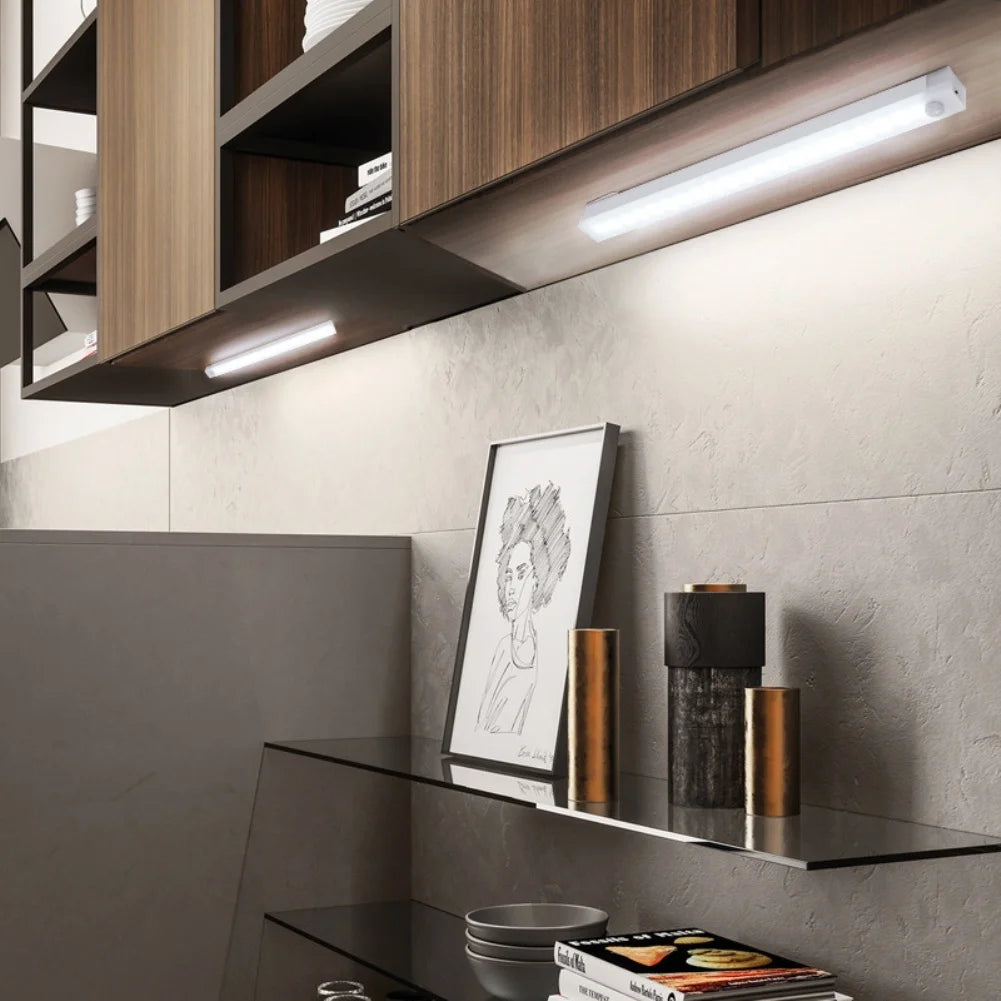 Rechargeable LED Motion Sensor Light – Wireless Night Light with Type-C Charging, Cabinet, Closet, Stair, and Kitchen Backlight