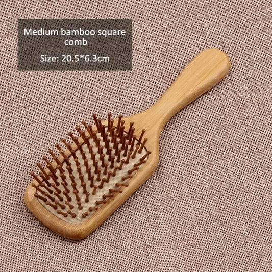 Air Cushion Massage Comb for Straight Hair - Bamboo Care Comb - MERRIAHair EssentialMERRIA