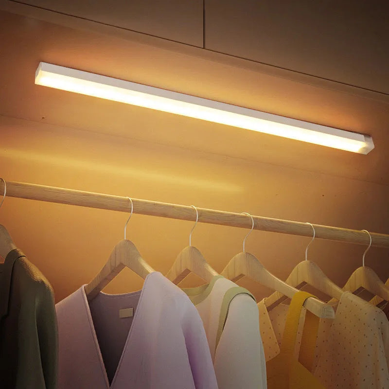 Rechargeable LED Motion Sensor Light – Wireless Night Light with Type-C Charging, Cabinet, Closet, Stair, and Kitchen Backlight