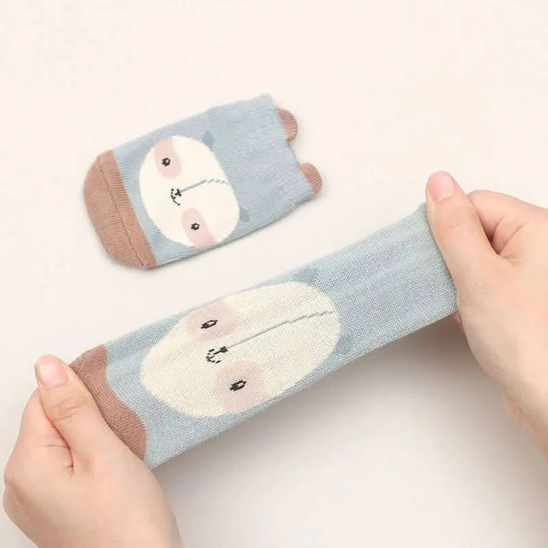 Kids Non-Slip Cotton Animal Socks - Breathable floor footwear for Boys & Girls - MERRIABaby SocksMERRIA
