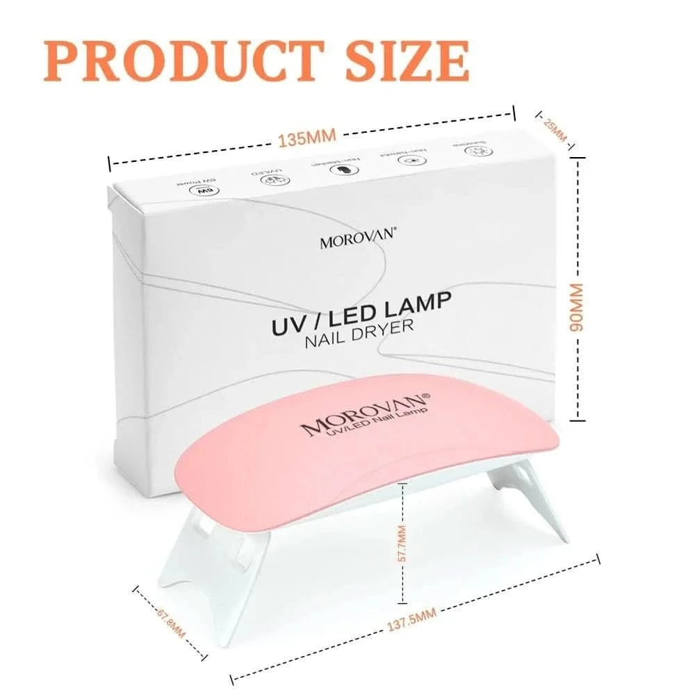 Portable 6W UV LED Nail Lamp: Fast Gel Polish Dryer for Home & Pro UseNail DryerMERRIA