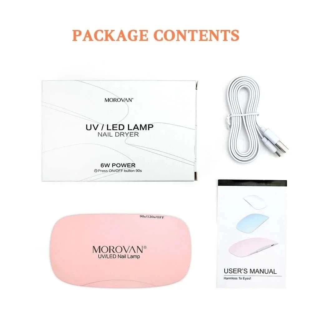 Portable 6W UV LED Nail Lamp: Fast Gel Polish Dryer for Home & Pro UseNail DryerMERRIA