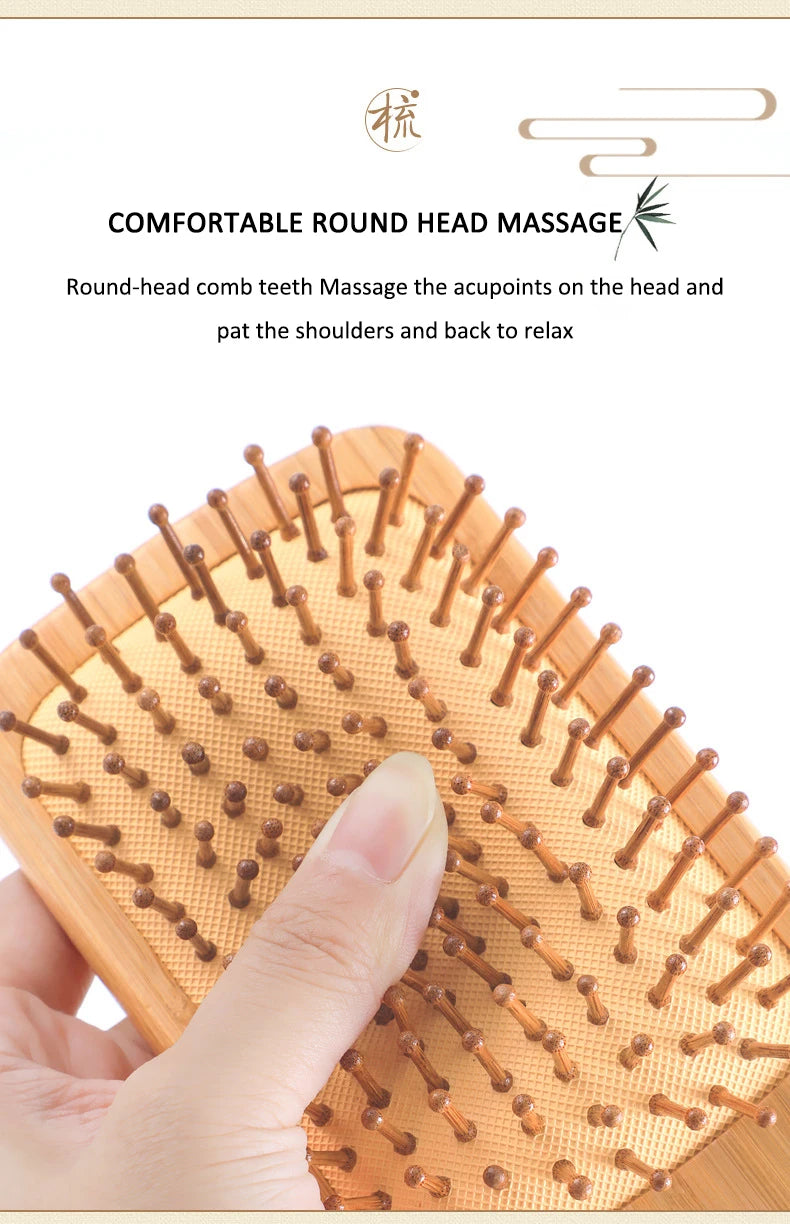 1Pc Hairdressing Air Cushion Comb Airbag Comb Health Care Massage Comb Straight Hair Comb Bamboo Comb