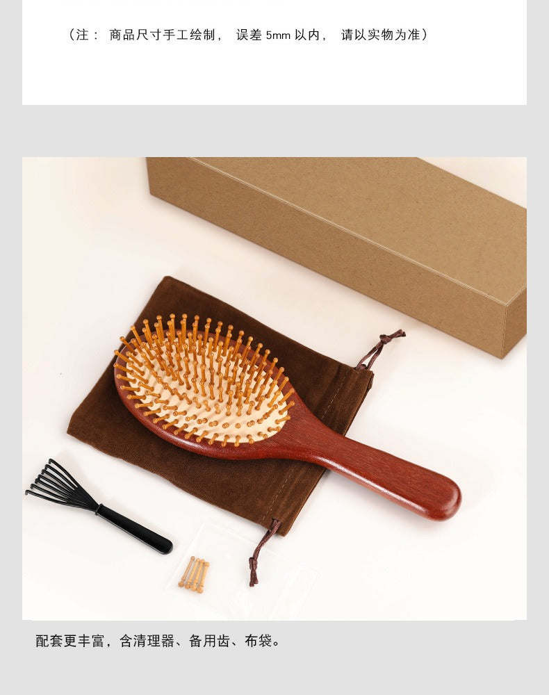 Natural Sandalwood Comb Massage Scalp Comb Smooth Hair Airbag Comb Wholesale