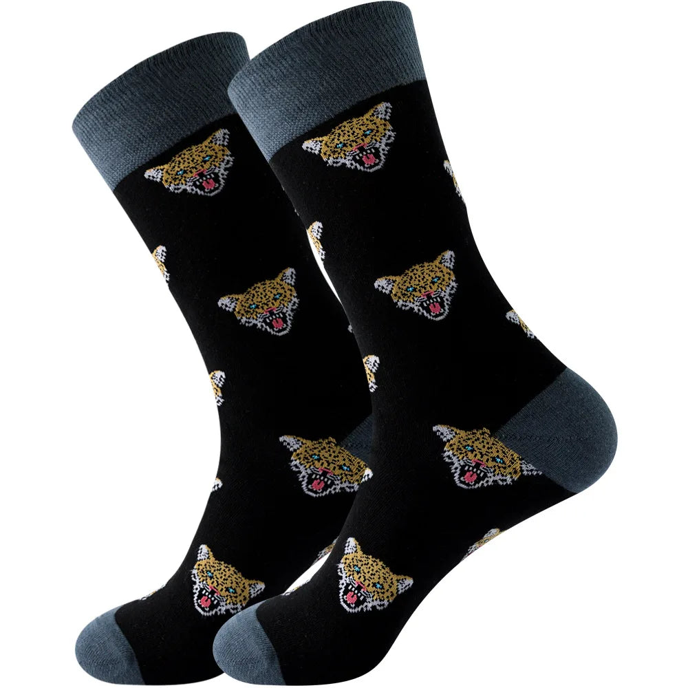 Men's socks original design happy socks animal food astronaut men's socks crew geometric women's socks halloween socks