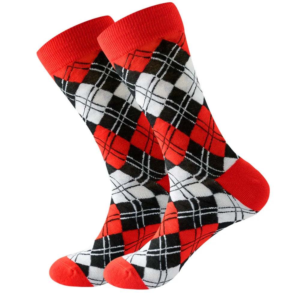 Men's socks original design happy socks animal food astronaut men's socks crew geometric women's socks halloween socks
