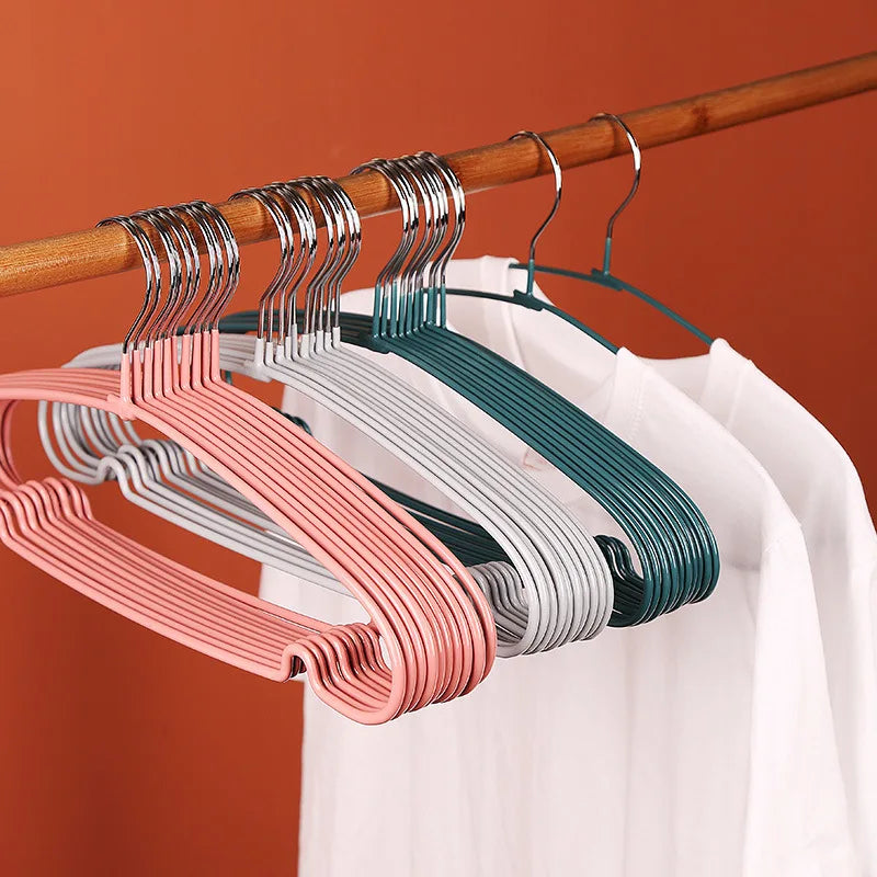 10PCS Non-Slip Arc Design Clothes Hangers – Space-Saving Drying Racks for Coats, Towels, Camisoles & Closet Organization