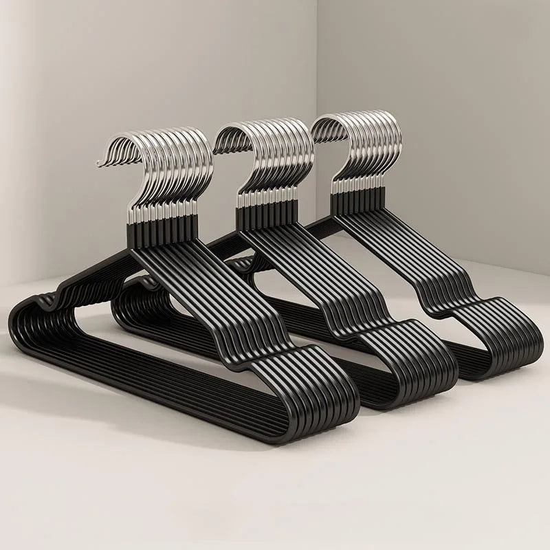 10PCS Heavy Duty Metal Coat Hangers – Non-Slip Suit & Jacket Hangers with Round Notches for Dresses & Shirts