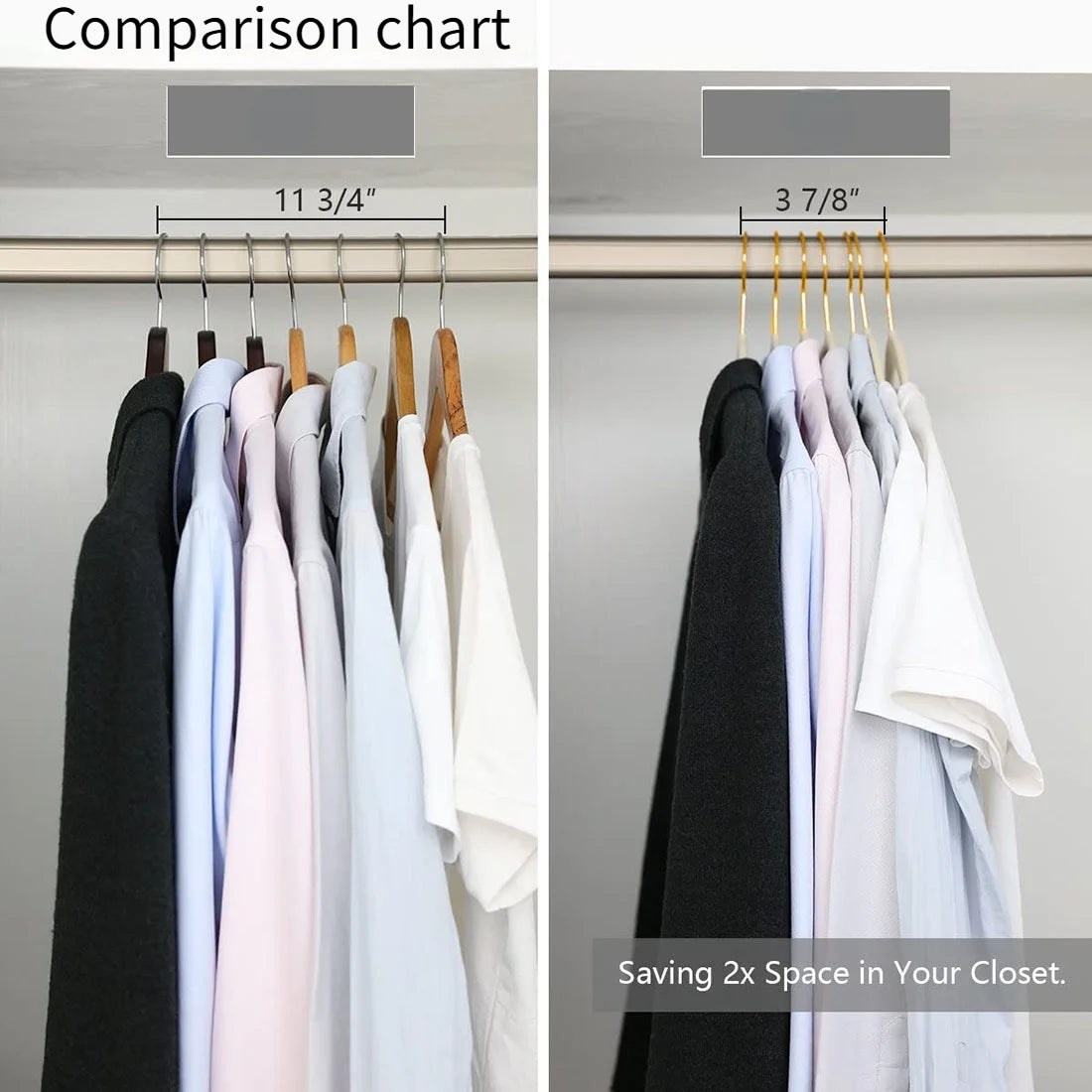 43cm Seamless Flocking Hangers with Golden Hook – Non-Slip Velvet Clothes Hangers for Dry & Wet Use, Adult Wardrobe & Closet Storage