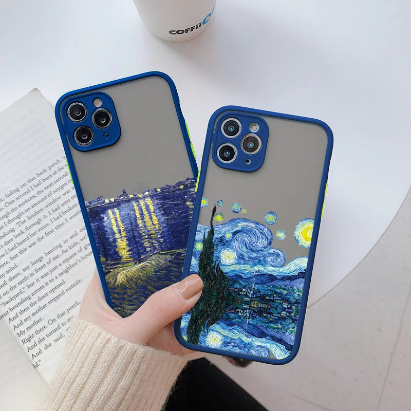 Van Gogh Art iPhone Case – Oil Painting Shockproof Cover for iPhone 14, 15, 16 Series