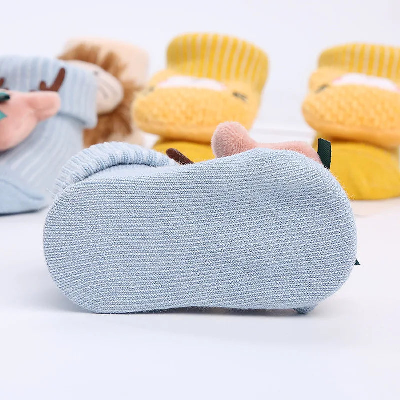 Baby Cartoon Socks Medium Tube Socks Non Slip Warm Cotton Socks Cute Children Socks Boys Girls Socks