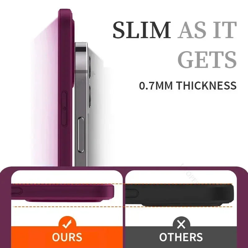 Official-Style Silicone Case for iPhone 15 & 16 Series – Shockproof Solid Color Cover with Fall & Collision Protection