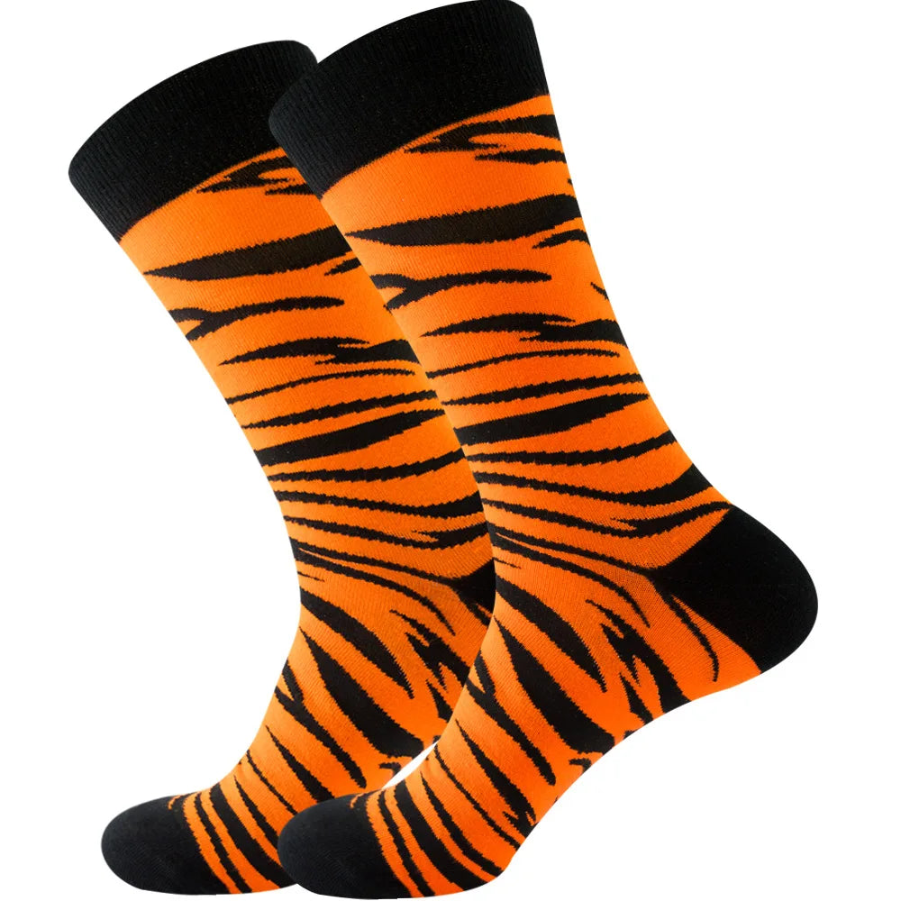 Men's socks original design happy socks animal food astronaut men's socks crew geometric women's socks halloween socks