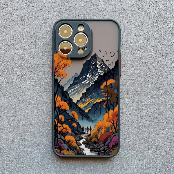 Sunrise Scenery iPhone Case – Gorgeous Mountain & River Cover for iPhone 14, 15, 16 Series