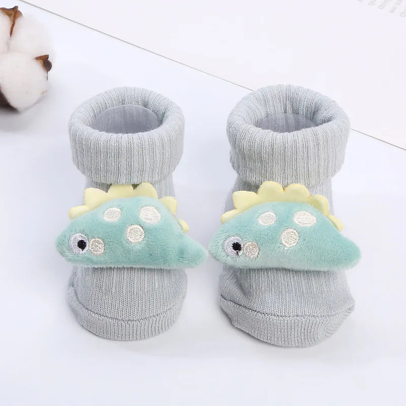 Baby Cartoon Socks Medium Tube Socks Non Slip Warm Cotton Socks Cute Children Socks Boys Girls Socks