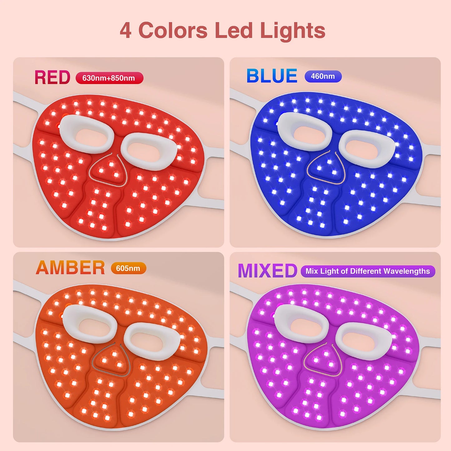 Hello Face M500S LED Mask – Skin Care Therapy Device for Face Rejuvenation, Perfect Gift for Lovers, Parents & Friends