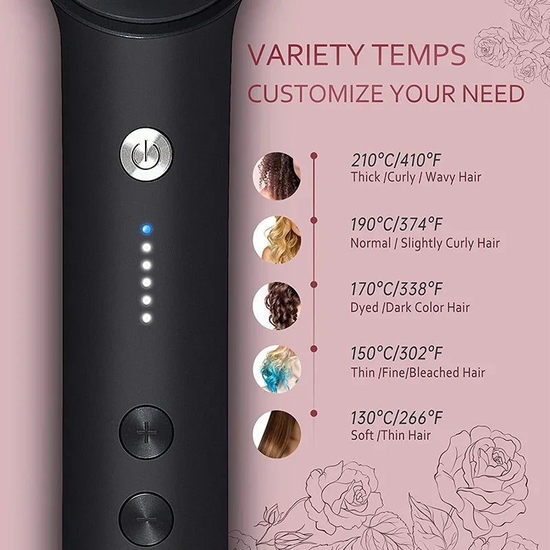 3 in 1 Electric Hot Heating Comb Hair Straightener Curler Wet Dry Hair Iron Straightening Brush Hair Styling Tool