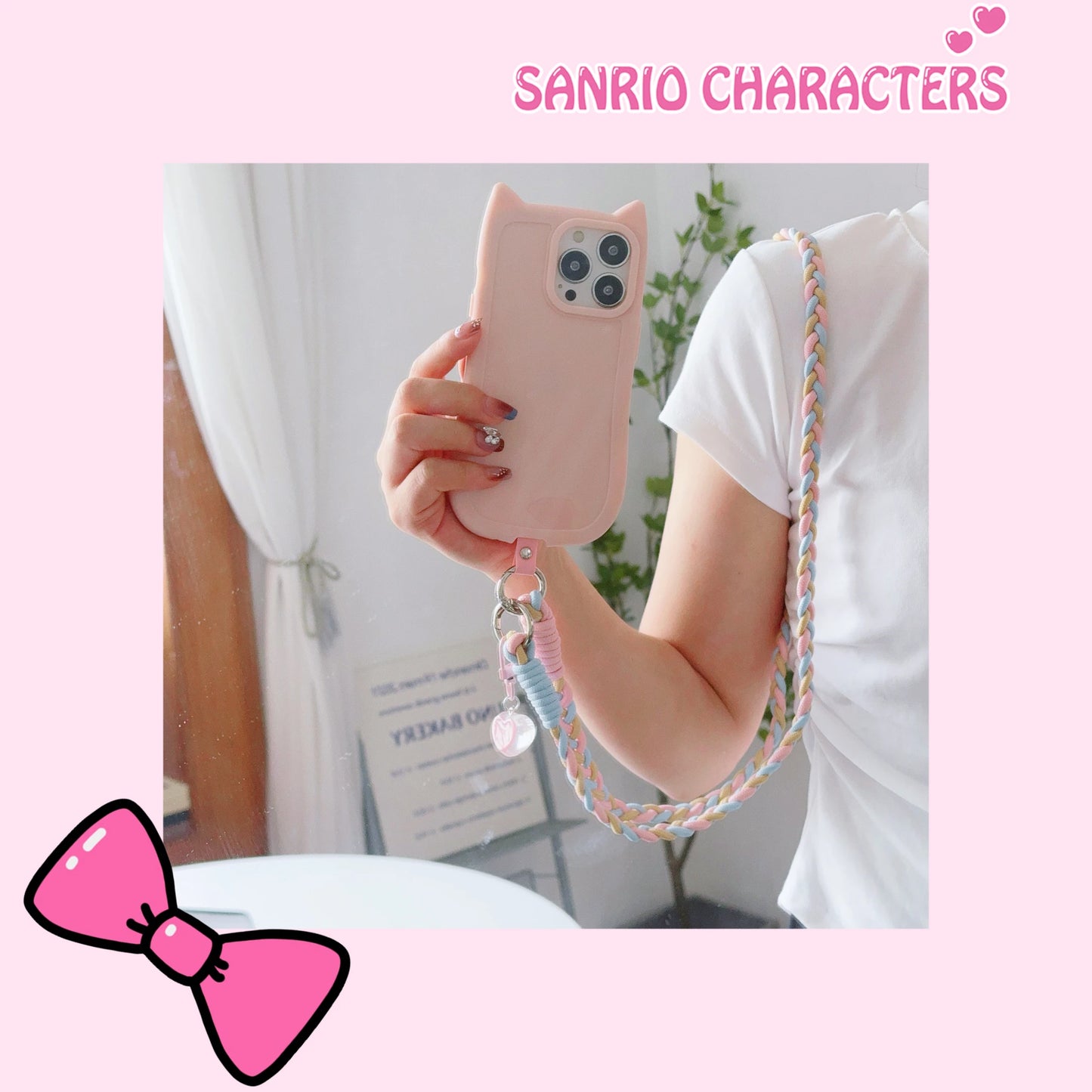 Creative Cartoon Phone Lanyard – Universal Crossbody Long Rope with Decorative Pendant for Mobile Accessories