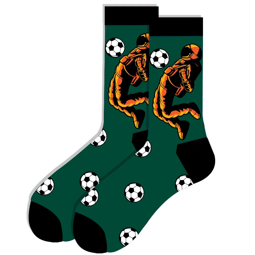 Men's socks original design happy socks animal food astronaut men's socks crew geometric women's socks halloween socks