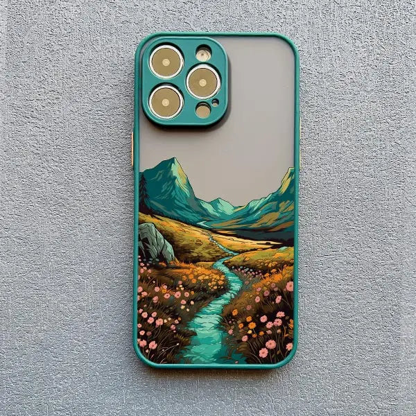 Sunrise Scenery iPhone Case – Gorgeous Mountain & River Cover for iPhone 14, 15, 16 Series