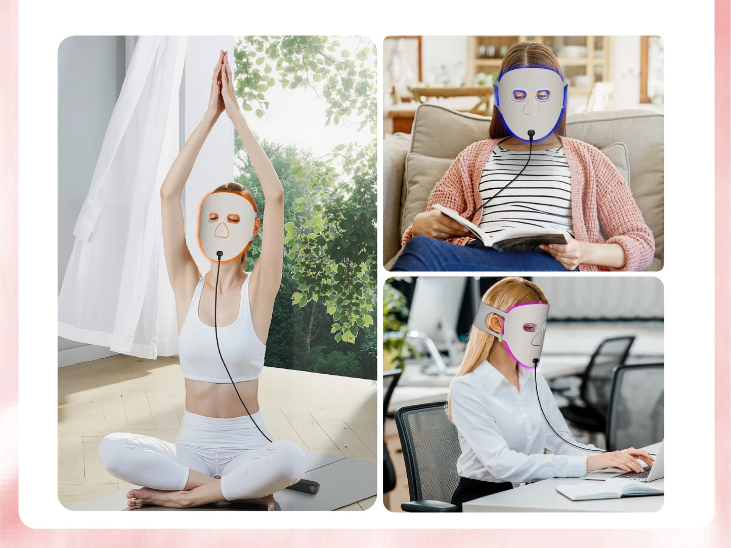 Hello Face M500S LED Mask – Skin Care Therapy Device for Face Rejuvenation, Perfect Gift for Lovers, Parents & Friends