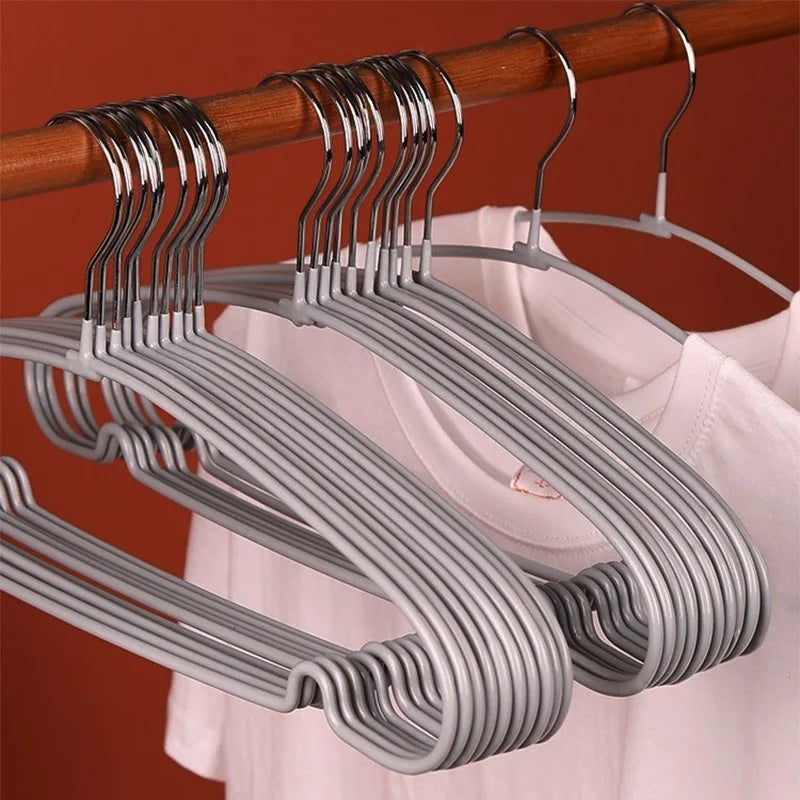 10PCS Non-Slip Arc Design Clothes Hangers – Space-Saving Drying Racks for Coats, Towels, Camisoles & Closet Organization