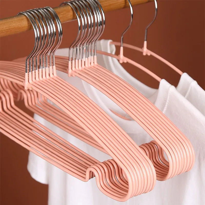 10PCS Non-Slip Arc Design Clothes Hangers – Space-Saving Drying Racks for Coats, Towels, Camisoles & Closet Organization