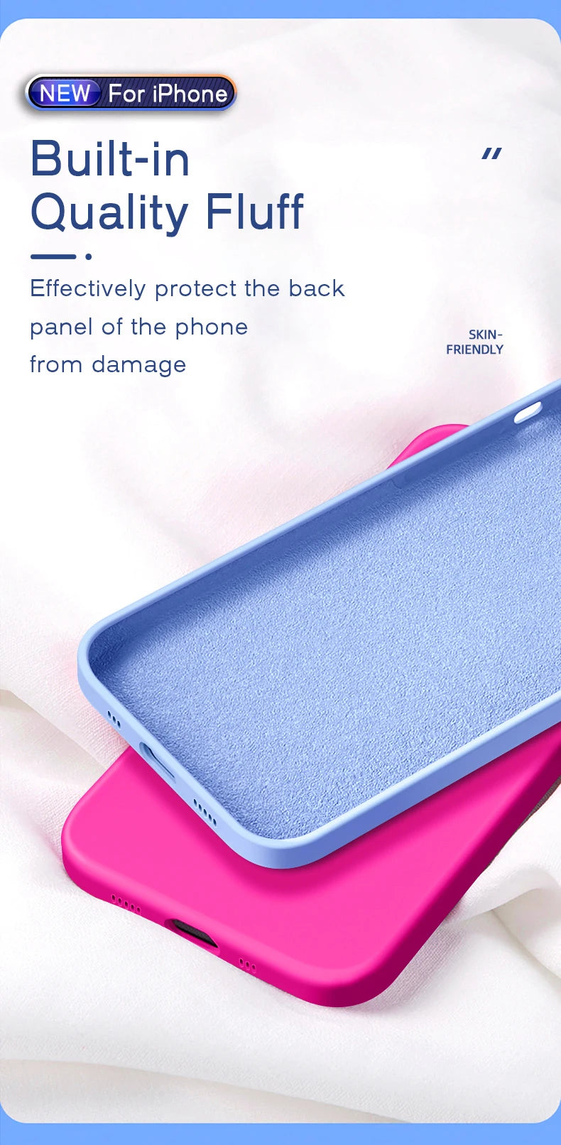 Official-Style Silicone Case for iPhone 15 & 16 Series – Shockproof Solid Color Cover with Fall & Collision Protection