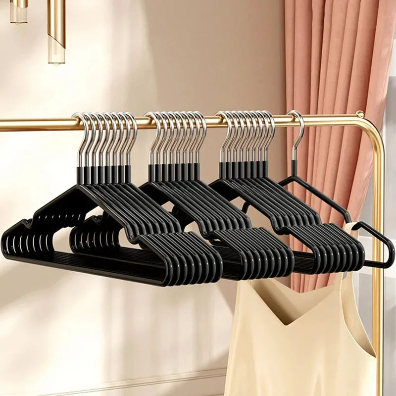 10PCS Heavy Duty Metal Coat Hangers – Non-Slip Suit & Jacket Hangers with Round Notches for Dresses & Shirts