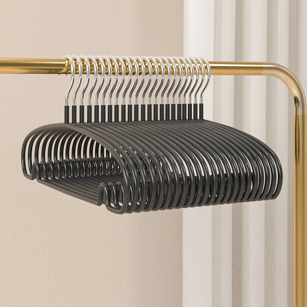 10PCS Non-Slip Arc Design Clothes Hangers – Space-Saving Drying Racks for Coats, Towels, Camisoles & Closet Organization