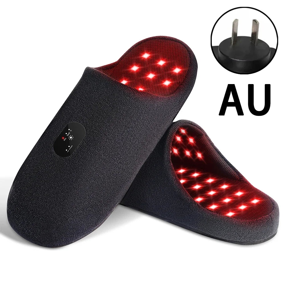 Astarexin Red Light Therapy Slippers – Rechargeable 460nm Foot Therapy Device for Home Use, Heating to Relieve Pain & Inflammation