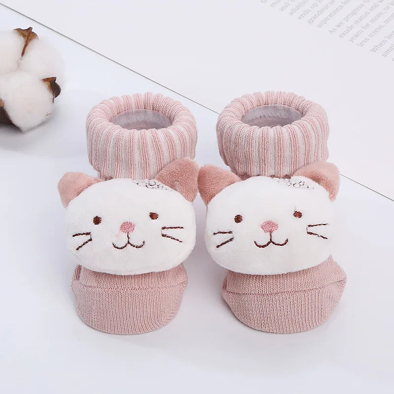 Baby Cartoon Socks Medium Tube Socks Non Slip Warm Cotton Socks Cute Children Socks Boys Girls Socks