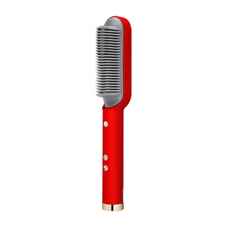 3 in 1 Electric Hot Heating Comb Hair Straightener Curler Wet Dry Hair Iron Straightening Brush Hair Styling Tool