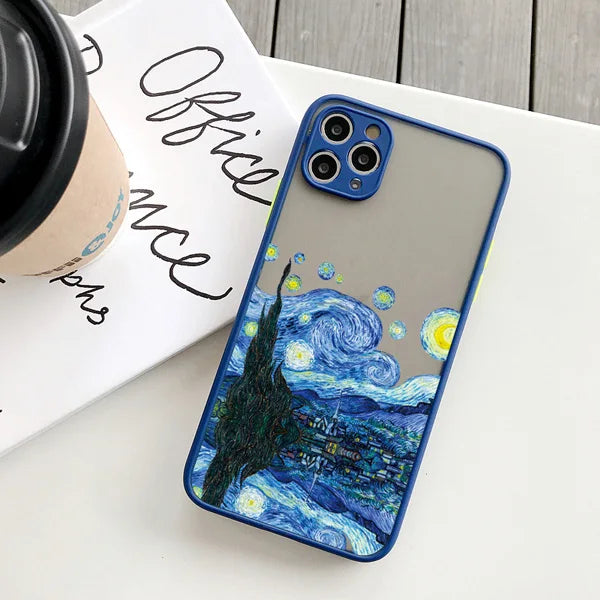 Van Gogh Art iPhone Case – Oil Painting Shockproof Cover for iPhone 14, 15, 16 Series