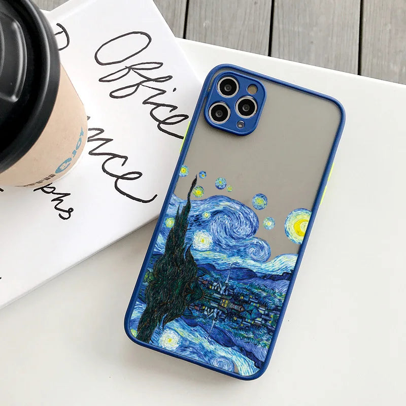 Van Gogh Art iPhone Case – Oil Painting Shockproof Cover for iPhone 14, 15, 16 Series