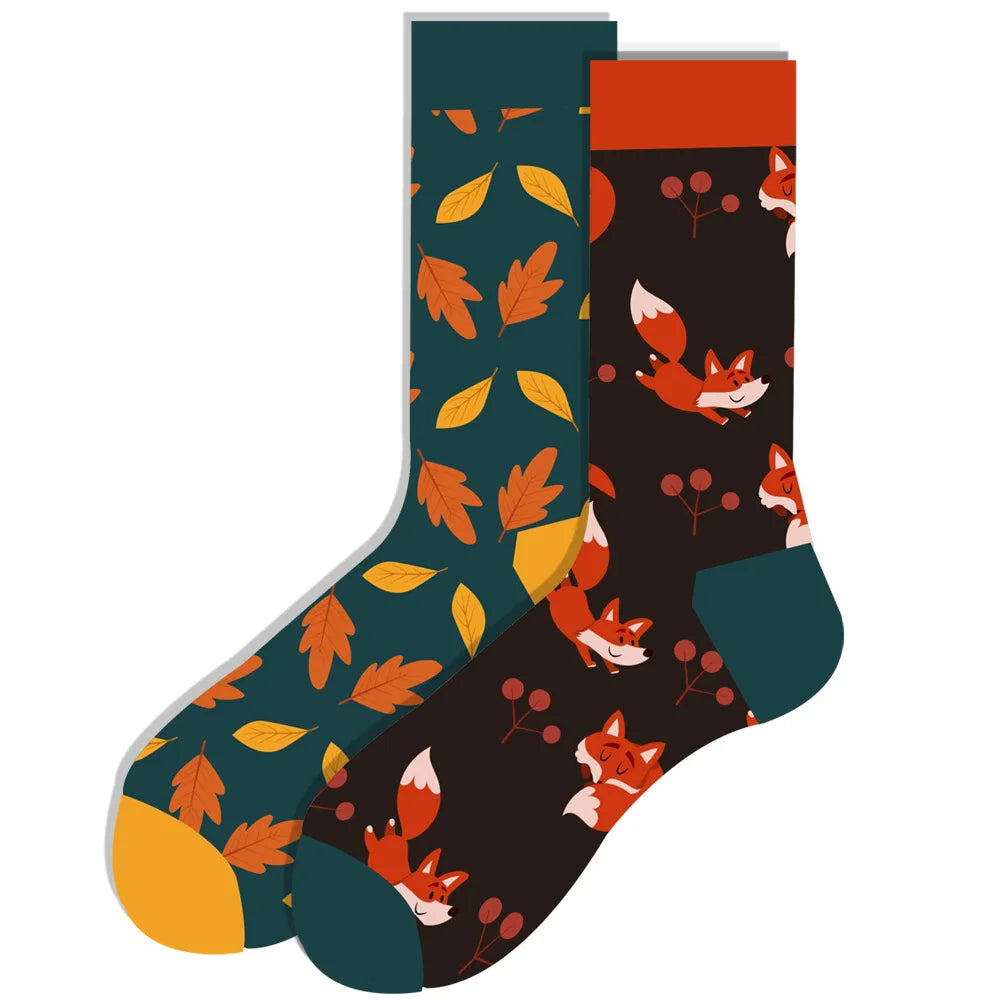 Men's socks original design happy socks animal food astronaut men's socks crew geometric women's socks halloween socks