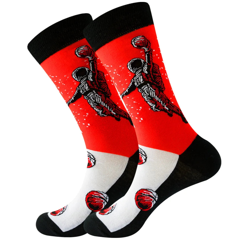 Men's socks original design happy socks animal food astronaut men's socks crew geometric women's socks halloween socks
