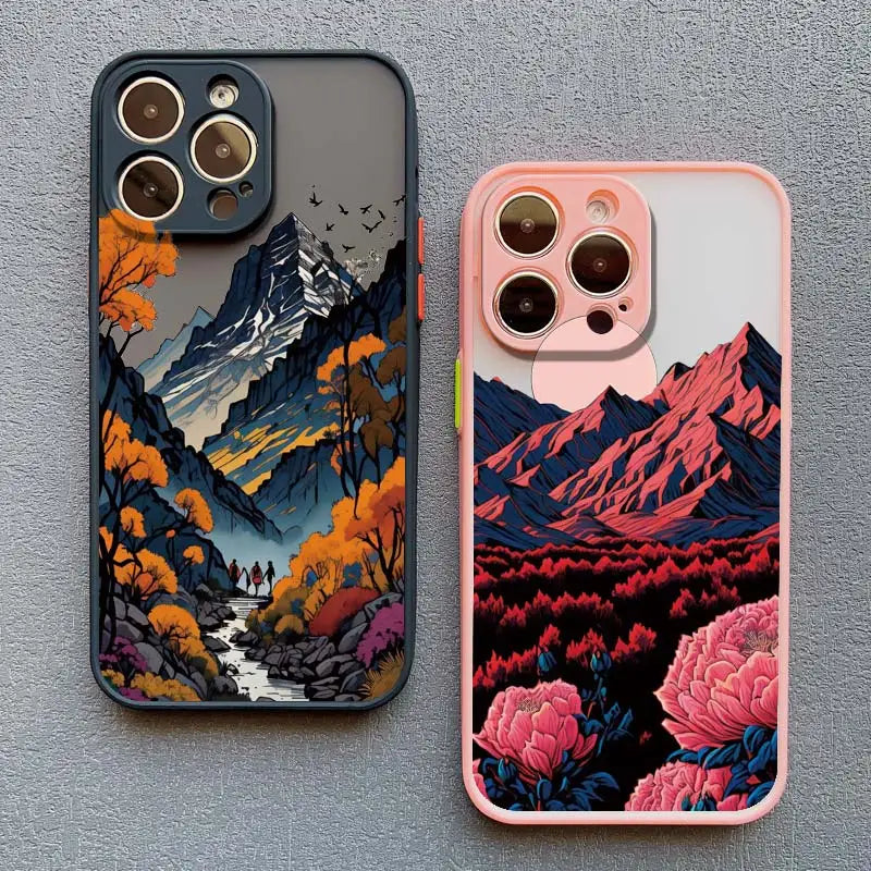 Sunrise Scenery iPhone Case – Gorgeous Mountain & River Cover for iPhone 14, 15, 16 Series