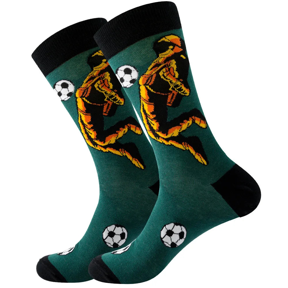 Men's socks original design happy socks animal food astronaut men's socks crew geometric women's socks halloween socks