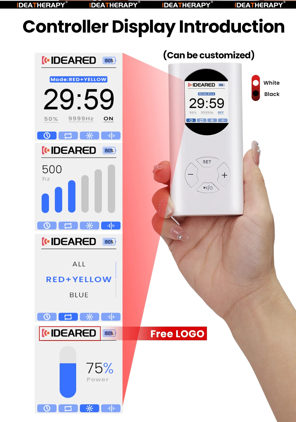 LED Face & Neck Mask – Red Light Therapy Beauty Mask 630nm, 415nm, 830nm for Skin Rejuvenation & Anti-Aging