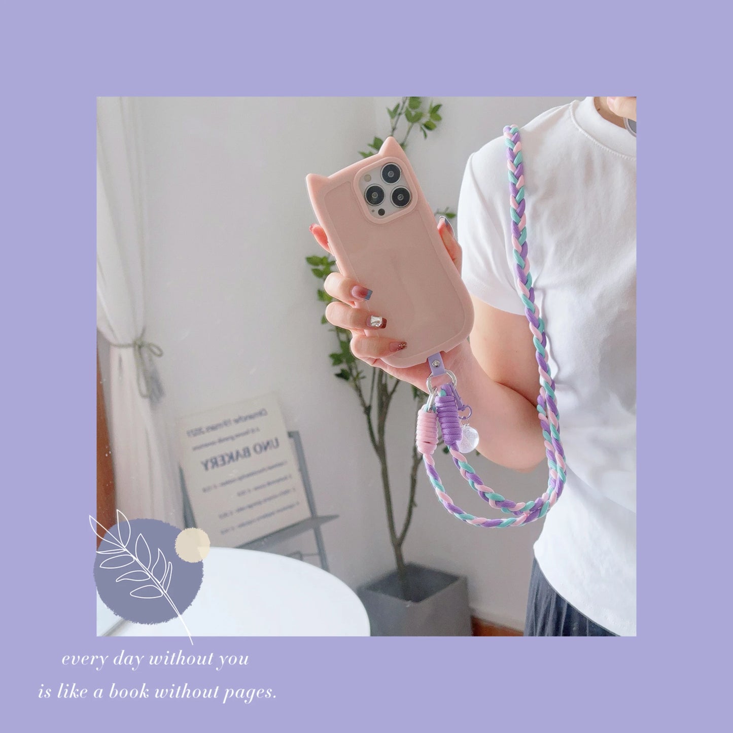 Creative Cartoon Phone Lanyard – Universal Crossbody Long Rope with Decorative Pendant for Mobile Accessories