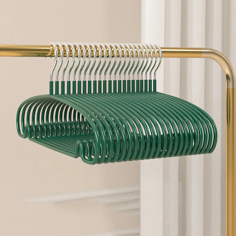 10PCS Heavy Duty Metal Coat Hangers – Non-Slip Suit & Jacket Hangers with Round Notches for Dresses & Shirts