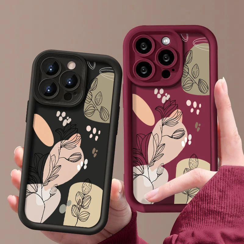 Magnolia Flower TPU iPhone Case – Shockproof Soft Silicone Bumper Cover for iPhone 16e, 16, 15 Pro Max, 14 Pro Max