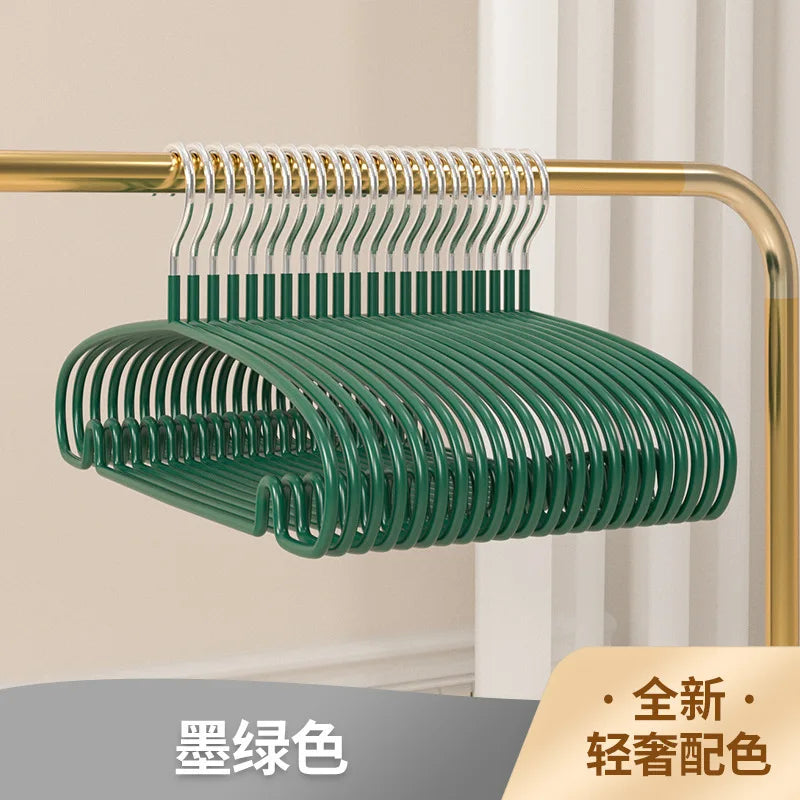 10PCS Non-Slip Arc Design Clothes Hangers – Space-Saving Drying Racks for Coats, Towels, Camisoles & Closet Organization