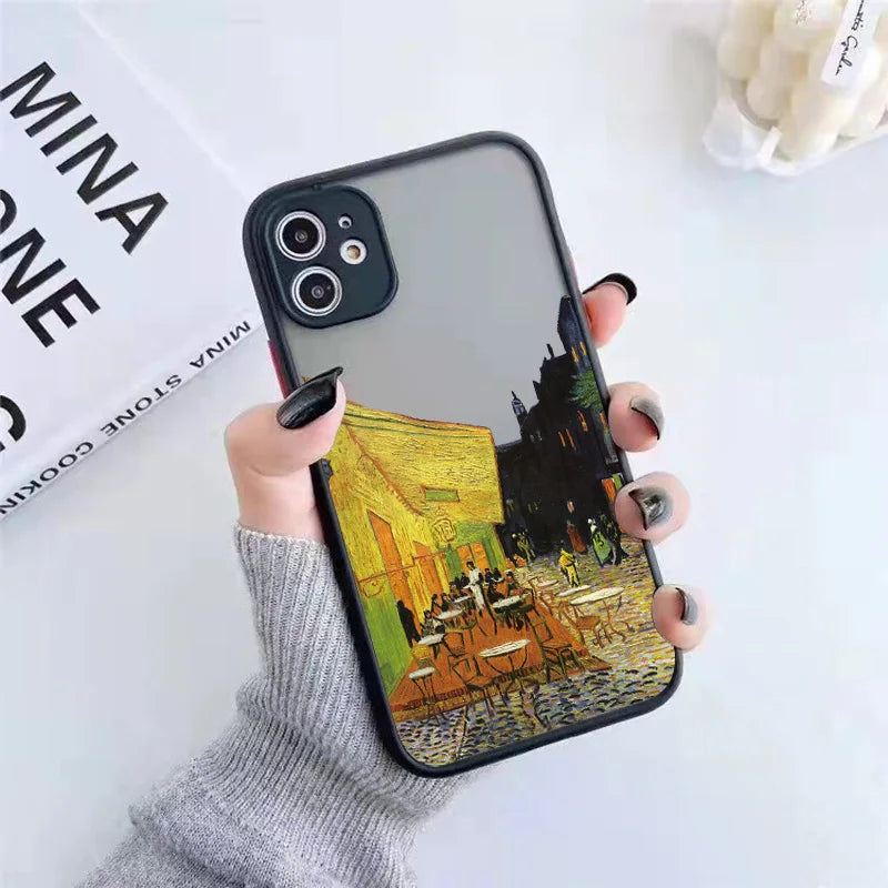Van Gogh Art iPhone Case – Oil Painting Shockproof Cover for iPhone 14, 15, 16 Series