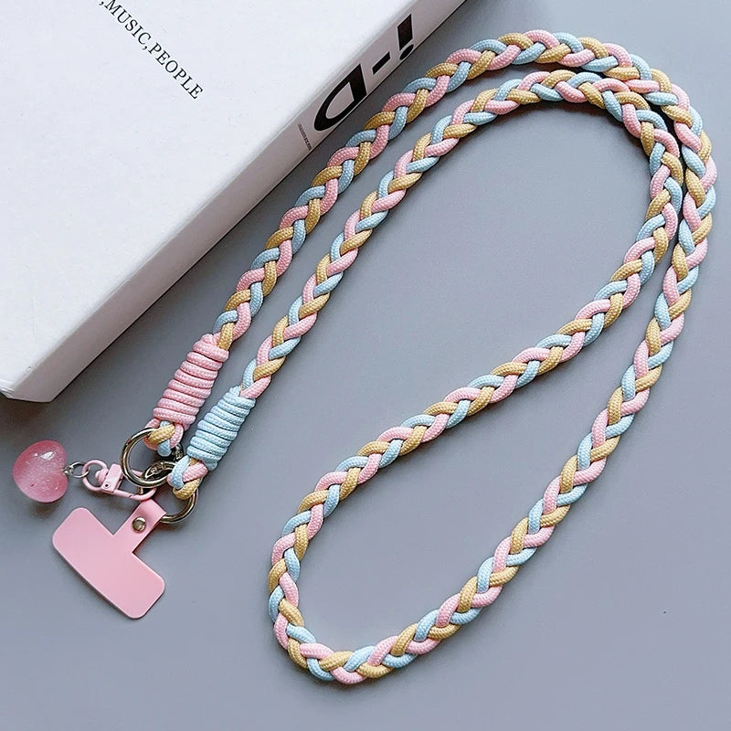 Creative Cartoon Phone Lanyard – Universal Crossbody Long Rope with Decorative Pendant for Mobile Accessories