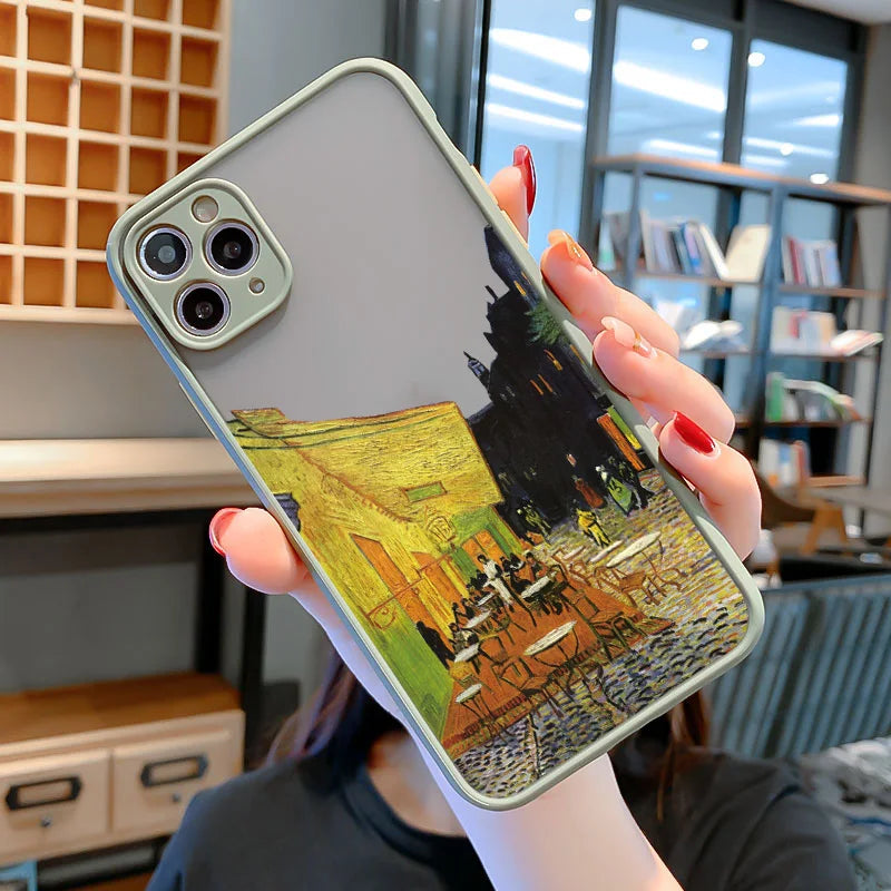 Van Gogh Art iPhone Case – Oil Painting Shockproof Cover for iPhone 14, 15, 16 Series
