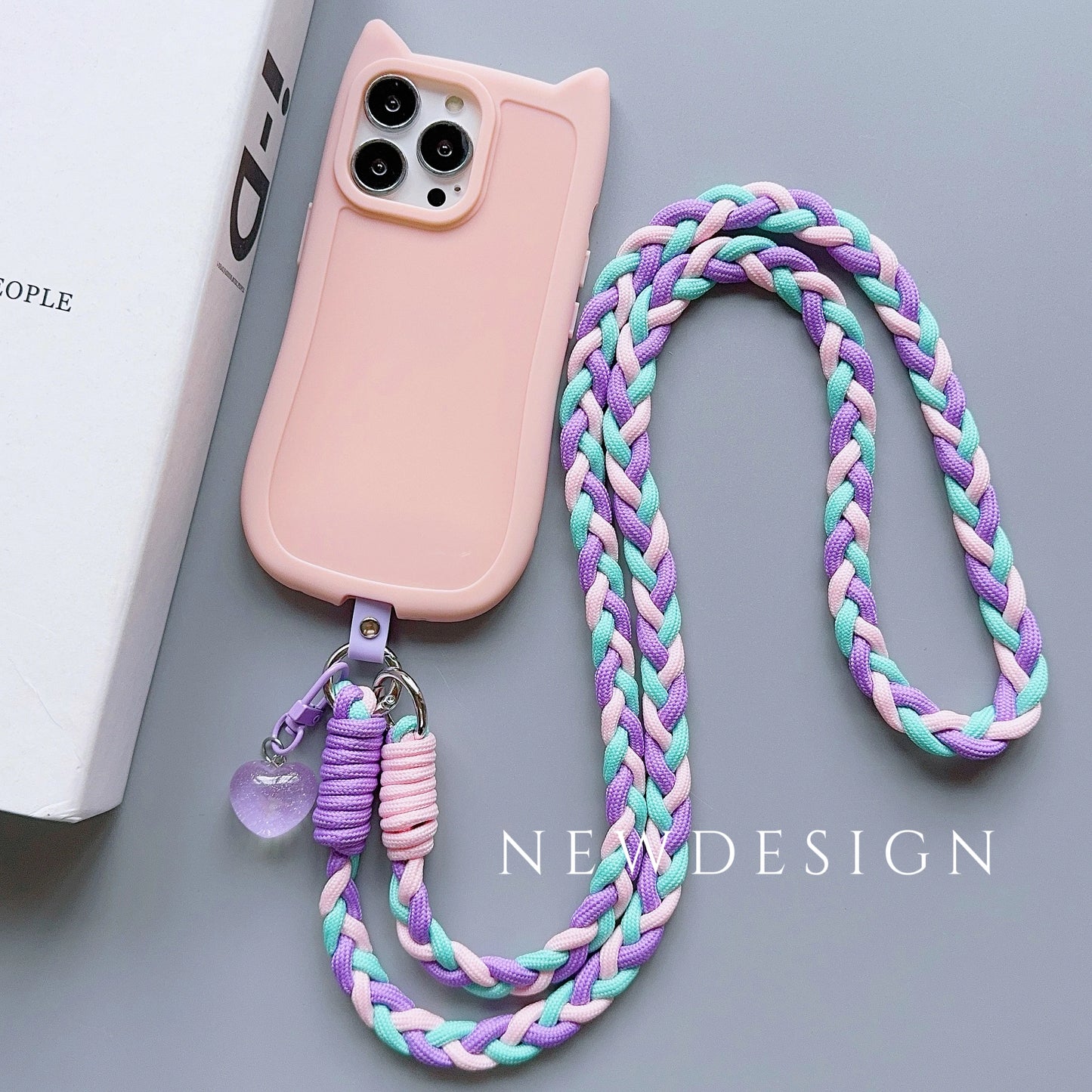 Creative Cartoon Phone Lanyard – Universal Crossbody Long Rope with Decorative Pendant for Mobile Accessories