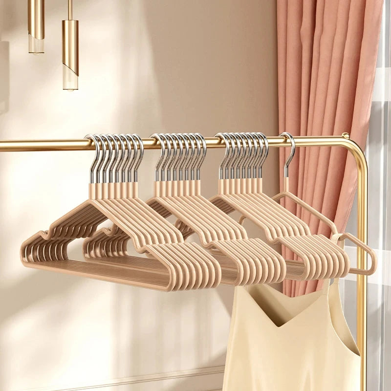 10PCS Heavy Duty Metal Coat Hangers – Non-Slip Suit & Jacket Hangers with Round Notches for Dresses & Shirts